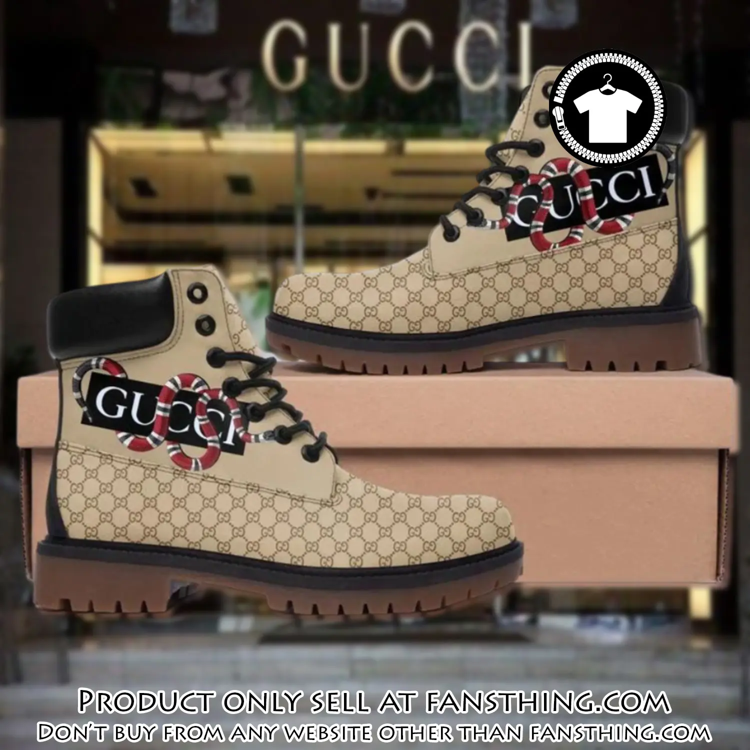 Gucci snake beige luxury brand boots premium gifts for men women fst5012836